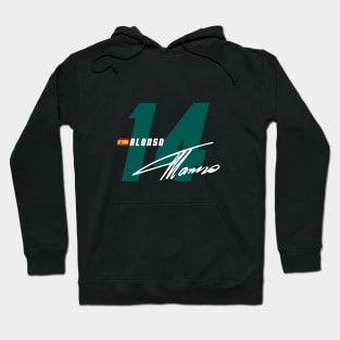 Fernando Alonso 14 Signature Number Hoodie